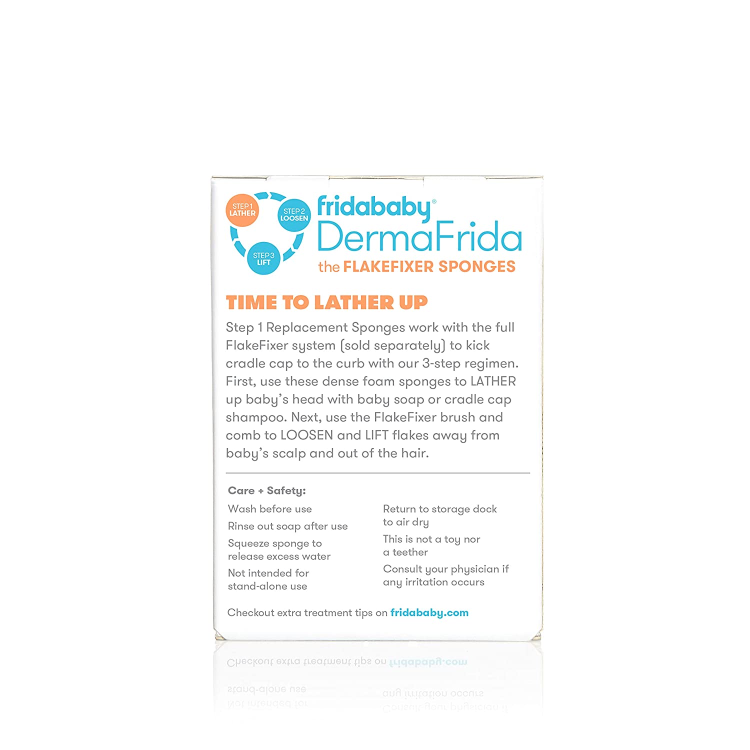 The 3-Step Cradle Cap System by Fridababy | DermaFrida The FlakeFixer | Sponge, Brush, Comb and Storage Stand for Babies with Cradle Cap - Image 6